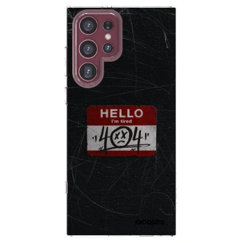 Picasee silikonowe przeźroczyste etui na Samsung Galaxy S22 Ultra 5G - HELLO 404