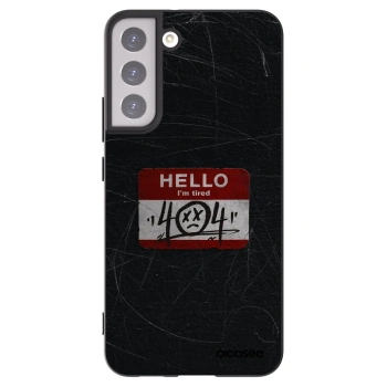 Picasee silikonowe czarne etui na Samsung Galaxy S22+ 5G - HELLO 404