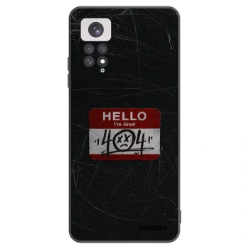 Picasee silikonowe czarne etui na Xiaomi Redmi Note 11 - HELLO 404