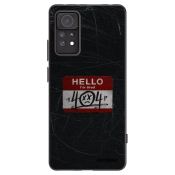 Picasee silikonowe czarne etui na Xiaomi Redmi Note 11 Pro 5G - HELLO 404