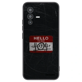 Picasee silikonowe czarne etui na Vivo V23 5G - HELLO 404