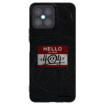 Picasee silikonowe czarne etui na Honor X8 4G - HELLO 404