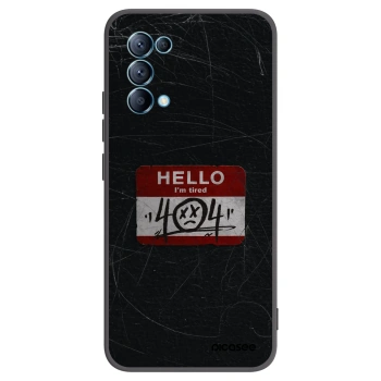Picasee silikonowe czarne etui na OPPO Reno 5 5G - HELLO 404