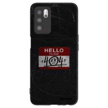 Picasee silikonowe czarne etui na OPPO A16s - HELLO 404