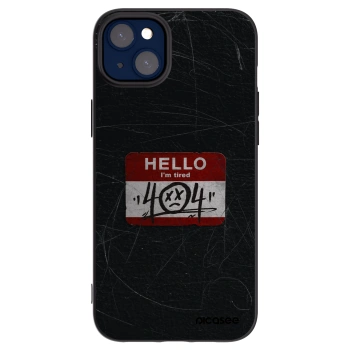 Picasee silikonowe czarne etui na Apple iPhone 14 Plus - HELLO 404