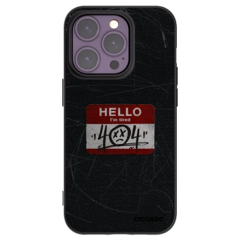 Picasee silikonowe czarne etui na Apple iPhone 14 Pro - HELLO 404