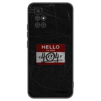 Picasee silikonowe czarne etui na Xiaomi Redmi 10 (2022) - HELLO 404