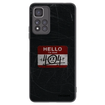 Picasee silikonowe czarne etui na Xiaomi Redmi Note 11 Pro+ 5G - HELLO 404