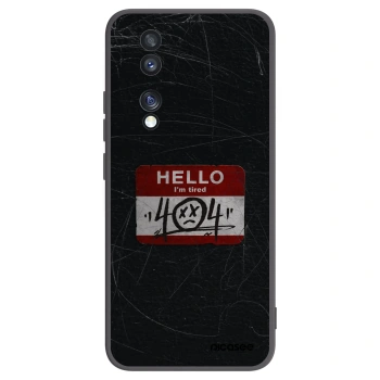 Picasee silikonowe czarne etui na Honor 70 - HELLO 404