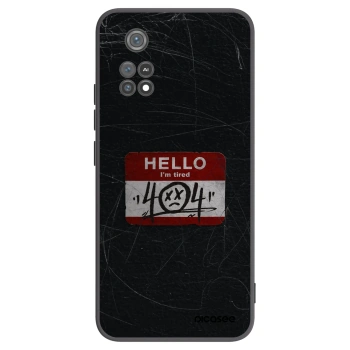 Picasee silikonowe czarne etui na Xiaomi Poco M4 Pro - HELLO 404