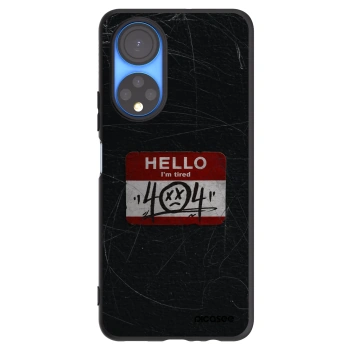 Picasee silikonowe czarne etui na Honor X7 - HELLO 404