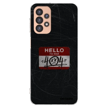 Picasee silikonowe przeźroczyste etui na Samsung Galaxy A23 A236B 5G - HELLO 404