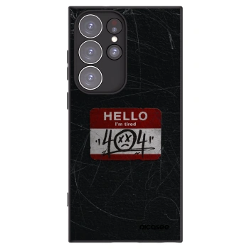 Picasee silikonowe czarne etui na Samsung Galaxy S23 Ultra 5G - HELLO 404