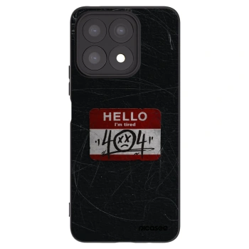 Picasee silikonowe czarne etui na Honor X8a - HELLO 404