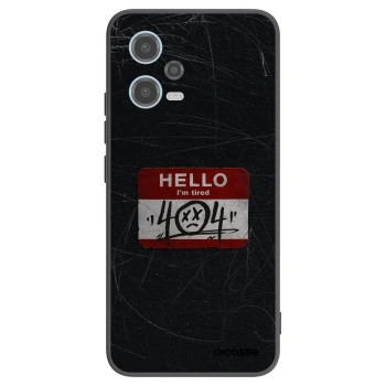 Picasee silikonowe czarne etui na Xiaomi Redmi Note 12 5G - HELLO 404