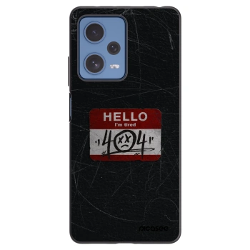 Picasee silikonowe czarne etui na Xiaomi Redmi Note 12 Pro 5G - HELLO 404