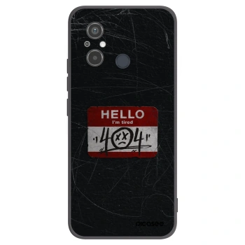 Picasee silikonowe czarne etui na Xiaomi Redmi 12C - HELLO 404