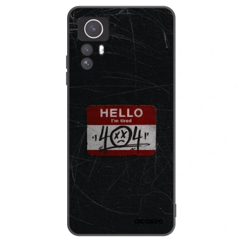 Picasee silikonowe czarne etui na Xiaomi Redmi Note 12S - HELLO 404