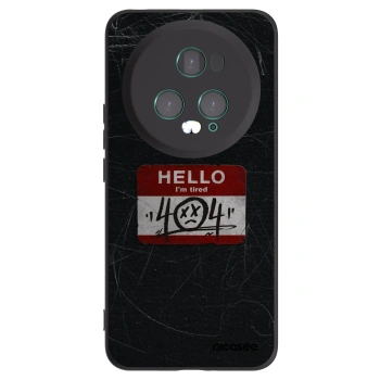 Picasee silikonowe czarne etui na Honor Magic5 Pro - HELLO 404