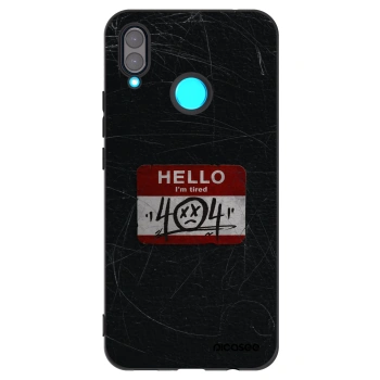 Picasee silikonowe czarne etui na Huawei Nova 3 - HELLO 404