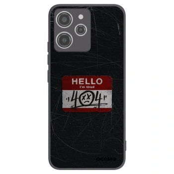 Picasee silikonowe czarne etui na Xiaomi Redmi 12 4G - HELLO 404