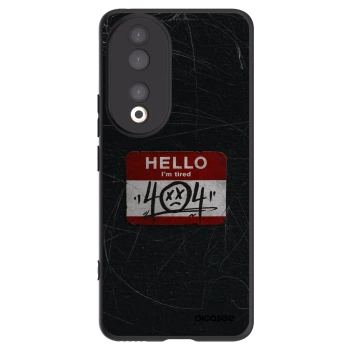 Picasee silikonowe czarne etui na Honor 90 5G - HELLO 404