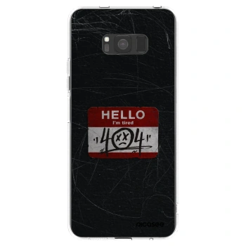 Picasee silikonowe przeźroczyste etui na Samsung Galaxy S8 G950F - HELLO 404