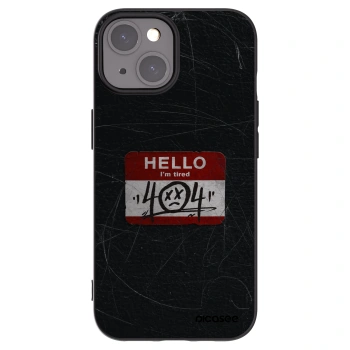 Picasee silikonowe czarne etui na Apple iPhone 15 - HELLO 404