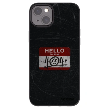 Picasee silikonowe czarne etui na Apple iPhone 15 Plus - HELLO 404