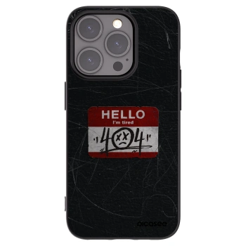 Picasee silikonowe czarne etui na Apple iPhone 15 Pro - HELLO 404