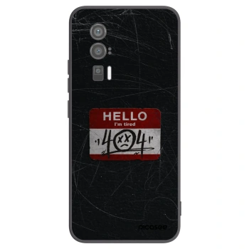 Picasee silikonowe czarne etui na Xiaomi Poco F5 Pro 5G - HELLO 404
