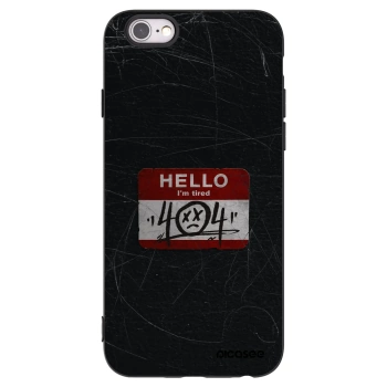 Picasee silikonowe czarne etui na Apple iPhone 6/6S - HELLO 404