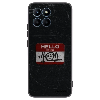 Picasee silikonowe czarne etui na Honor 70 Lite - HELLO 404