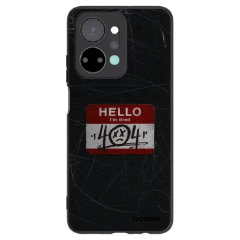 Picasee silikonowe czarne etui na Honor X7a - HELLO 404