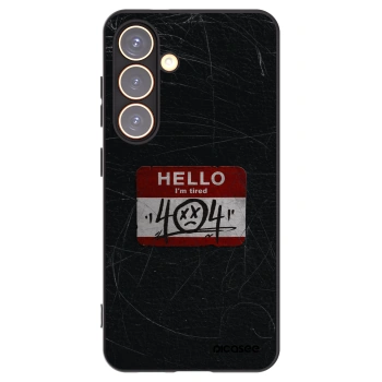 Picasee silikonowe czarne etui na Samsung Galaxy S24 S921B 5G - HELLO 404