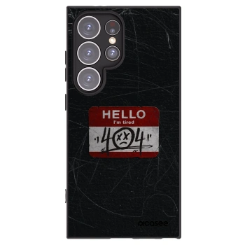 Picasee silikonowe czarne etui na Samsung Galaxy S24 Ultra S928B 5G - HELLO 404