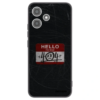Picasee silikonowe czarne etui na Xiaomi Redmi 12 5G - HELLO 404