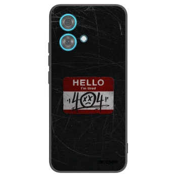 Picasee silikonowe czarne etui na Motorola Edge 40 Neo - HELLO 404