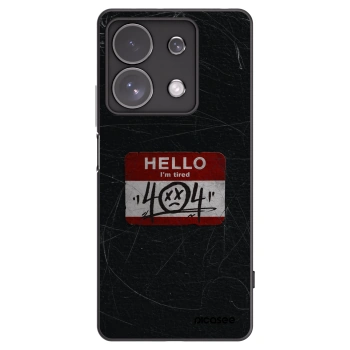 Picasee silikonowe czarne etui na Xiaomi Redmi Note 13 Pro 4G - HELLO 404