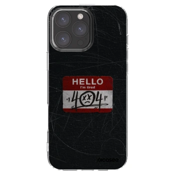 Picasee silikonowe przeźroczyste etui na Apple iPhone 16 Pro Max - HELLO 404
