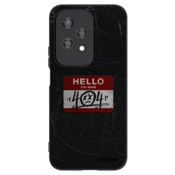 Picasee silikonowe czarne etui na Honor 200 Lite - HELLO 404