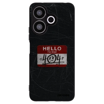 Picasee silikonowe czarne etui na Xiaomi Redmi 13 4G - HELLO 404