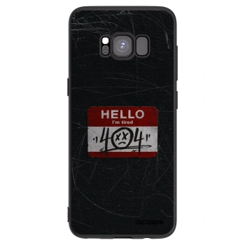 Picasee silikonowe czarne etui na Samsung Galaxy S8 G950F - HELLO 404