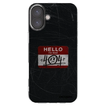 Picasee silikonowe przeźroczyste etui na Apple iPhone 16 Plus - HELLO 404