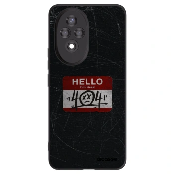 Picasee silikonowe czarne etui na Honor 200 Pro 5G - HELLO 404