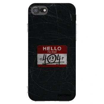 Picasee silikonowe przeźroczyste etui na Apple iPhone 7 - HELLO 404