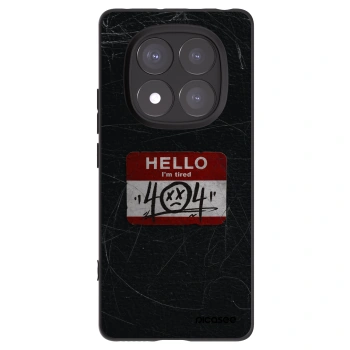 Picasee silikonowe czarne etui na Xiaomi Redmi Note 14 Pro 5G - HELLO 404