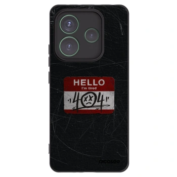 Picasee silikonowe czarne etui na Xiaomi Redmi Note 14 5G - HELLO 404