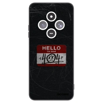Picasee silikonowe czarne etui na Xiaomi Redmi 14C - HELLO 404