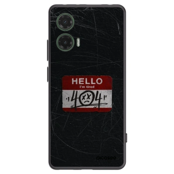 Picasee silikonowe czarne etui na Motorola Moto G35 5G - HELLO 404